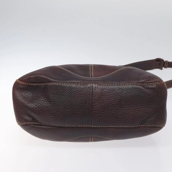 GUCCI Shoulder Bag Leather Brown Silver 247400 Auth ep9062 - Picture 7 of 16